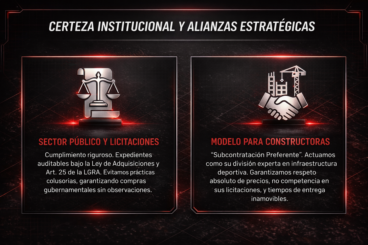 Certeza Legal: CFDI 4.0, cumplimiento IMSS/INFONAVIT y alianzas estratégicas con constructoras a nivel nacional.